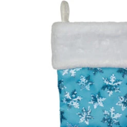 Northlight 20.5" Ice Palace Blue Sequin Snowflake Christmas Stocking With White Faux Fur Cuff 9 Northlight 20.5" Ice Palace Blue Sequin Snowflake Christmas Stocking With White Faux Fur Cuff -Christmas Decor Sale northlight l85557 4 62825.1591031602