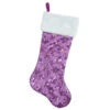 Northlight 19" Purple Sequin Snowflake Christmas Stocking With White Faux Fur Cuff 1 Northlight 19" Purple Sequin Snowflake Christmas Stocking With White Faux Fur Cuff -Christmas Decor Sale northlight l85559 1 24878.1604110120