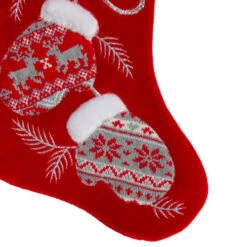 Northlight 20.5-Inch Red And White Winter Mittens Embroidered Christmas Stocking -Christmas Decor Sale northlight l87989 3 sample 64607.1604196380