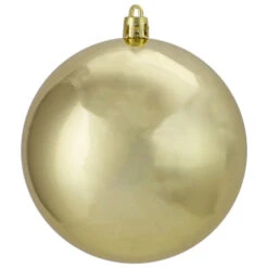 Northlight 12ct Champagne Gold Shatterproof Shiny Christmas Ball Ornaments 4" (100mm) -Christmas Decor Sale northlight lj35230 2updated 95867.1633117236