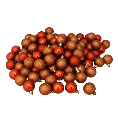 Northlight 96ct Orange Shatterproof 4-Finish Christmas Ball Ornaments 1.5" (40mm) 3 Northlight 96ct Orange Shatterproof 4-Finish Christmas Ball Ornaments 1.5" (40mm)