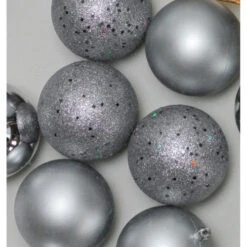 Northlight 32ct Pewter Gray Shatterproof 4-Finish Christmas Ball Ornaments 3.25" (80mm) 7 Northlight 32ct Pewter Gray Shatterproof 4-Finish Christmas Ball Ornaments 3.25" (80mm) -Christmas Decor Sale northlight lj35319 03 53700.1600305331