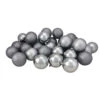 Northlight 32ct Pewter Gray Shatterproof 4-Finish Christmas Ball Ornaments 3.25" (80mm) -Christmas Decor Sale northlight lj36319 93980.1588411264