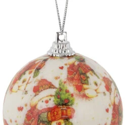 Northlight 14-Piece Snowman Decoupage Christmas Ball Ornament Set, 2.25" (60mm) -Christmas Decor Sale northlight lj92504 3 14342.1718141011