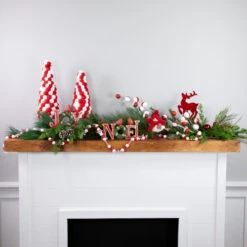 Northlight Pom Pom Cone Tree Christmas Decoration - 13" - White And Red -Christmas Decor Sale northlight lk267742c20nl005622c20tr950202c20tr950222c20dw94207 tr95023 styled 48179.1700500045