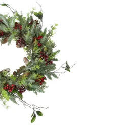 Northlight Frosted Pine And Berry Artificial Christmas Wreath, 25-Inch, Unlit -Christmas Decor Sale northlight ll89742 2 68622.1638546680