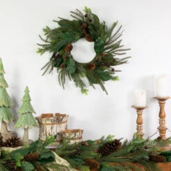 Northlight Mixed Foliage With Berries Artificial Christmas Wreath, 20-Inch, Unlit -Christmas Decor Sale northlight ll94318 styled 16779.1685711696