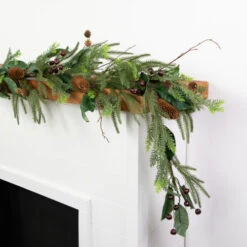 Northlight 6' Mixed Foliage With Pine Cones And Berries Christmas Garland, Unlit -Christmas Decor Sale northlight ll94319 01 22195.1685711696