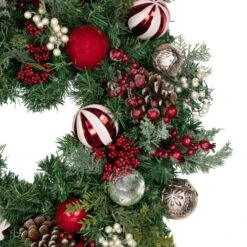 Northlight Ornaments And Pinecones Artificial Pine Christmas Wreath - Unlit - 28" -Christmas Decor Sale northlight ll94322 2 67343.1685711696