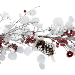 Northlight Berries And Snowflakes Artificial Christmas Garland - 6' X 8" - Red And White - Unlit -Christmas Decor Sale northlight ll94330 02. 81374.1726019801