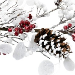 Northlight Berries And Snowflakes Artificial Christmas Garland - 6' X 8" - Red And White - Unlit -Christmas Decor Sale northlight ll94330 03 97044.1726019801