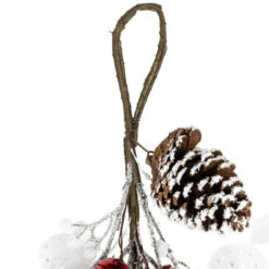 Northlight Berries And Snowflakes Artificial Christmas Garland - 6' X 8" - Red And White - Unlit -Christmas Decor Sale northlight ll94330 05 20367.1726019801