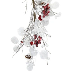 Northlight Berries And Snowflakes Artificial Christmas Garland - 6' X 8" - Red And White - Unlit -Christmas Decor Sale northlight ll94330 06 69390.1726019801