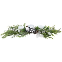 Northlight Mixed Foliage And Pinecone Christmas Pillar Candle Holder - 29" -Christmas Decor Sale northlight ll94333 1 89072.1680285397