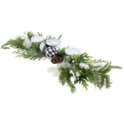 Northlight Mixed Foliage And Pinecone Christmas Pillar Candle Holder - 29" -Christmas Decor Sale northlight ll94333 2 07136.1680285398
