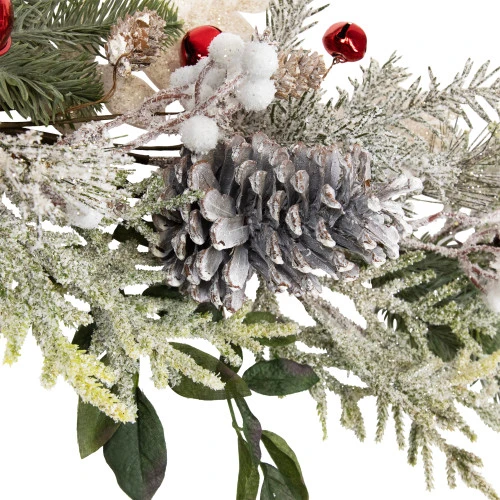 Frosted Pinecones And Berries Artificial Christmas Garland - 6' X 8" - Unlit 7 Frosted Pinecones And Berries Artificial Christmas Garland - 6' X 8" - Unlit - Image 5
