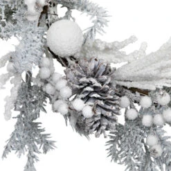 Northlight Flocked Berries And Pinecones Artificial Pine Christmas Wreath - 26" - Unlit -Christmas Decor Sale northlight ll94341 05 20224.1726019803