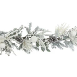 Northlight Flocked Pinecones And Berries Artificial Pine Christmas Garland - 6' X 8" - Unlit -Christmas Decor Sale northlight ll94342 02 81283.1726019801