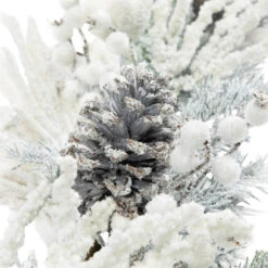 Northlight Flocked Pinecones And Berries Artificial Pine Christmas Garland - 6' X 8" - Unlit -Christmas Decor Sale northlight ll94342 03 94159.1726019802