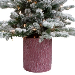 Northlight Real Touch™? Pre-Lit Medium Saratoga Spruce Flocked Artificial Potted Christmas Tree 4' - Clear Lights -Christmas Decor Sale northlight lt91590 3 08859.1609385231