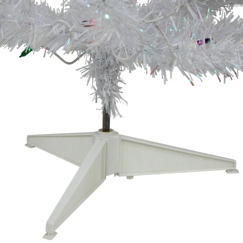 Northlight 3' Pre-lit White Iridescent Pine Artificial Christmas Tree - Multi Lights 4 Northlight 3' Pre-lit White Iridescent Pine Artificial Christmas Tree - Multi Lights - Image 2