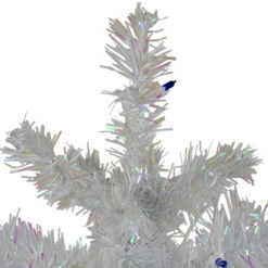 Northlight 3' Pre-Lit White Medium Pine Artificial Christmas Tree - Blue Lights -Christmas Decor Sale northlight m88685 2 06612.1664380270