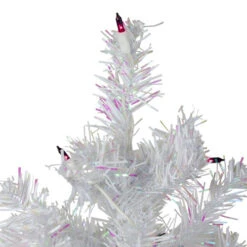 Northlight 3' Pre-Lit White Medium Iridescent Pine Artificial Christmas Tree - Purple Lights -Christmas Decor Sale northlight m88688 2 72109.1588368973
