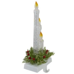 9" Battery Operated LED Lighted Candle Christmas Stocking Holder -Christmas Decor Sale northlight mw20x1227 3 20939.1665611628