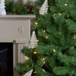 Northlight LED Lighted Battery Operated White Mini Sisal Tree Christmas Garland - 6.5' - Warm White Lights -Christmas Decor Sale northlight my88433 5 57466.1606358256