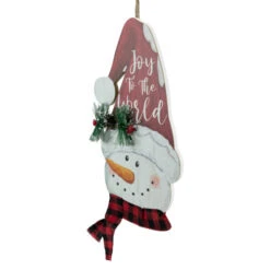 Northlight 16.5" Joy To The World Snowman In Santa Hat Christmas Wall Decoration -Christmas Decor Sale northlight nj92452 2 68481.1647998793