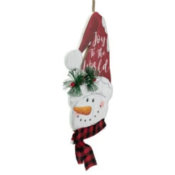 Northlight 16.5" Joy To The World Snowman In Santa Hat Christmas Wall Decoration -Christmas Decor Sale northlight nj92452 3 76387.1647998793