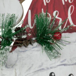 Northlight 16.5" Joy To The World Snowman In Santa Hat Christmas Wall Decoration -Christmas Decor Sale northlight nj92452 4 13371.1647998793