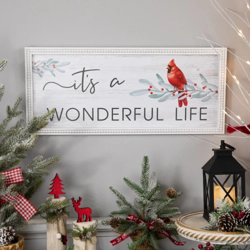 Northlight 23.5" Framed It's A Wonderful Life Christmas Wall Sign 4 Northlight 23.5" Framed It's A Wonderful Life Christmas Wall Sign - Image 2