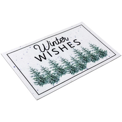 Northlight Pine Trees "Winter Wishes" Christmas Doormat 29" X 17" 6 Northlight Pine Trees "Winter Wishes" Christmas Doormat 29" X 17" - Image 4