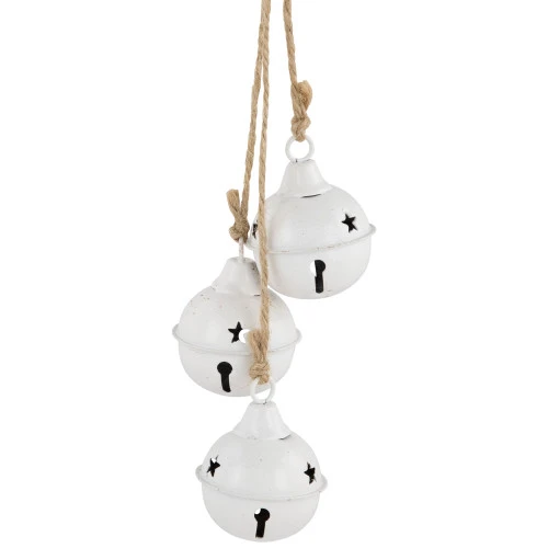 Northlight Cascading Christmas Jingle Bell Ornaments - 13.5" - White - Set Of 2 5 Northlight Cascading Christmas Jingle Bell Ornaments - 13.5" - White - Set Of 2 - Image 3