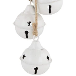 Northlight Cascading Christmas Jingle Bell Ornaments - 13.5" - White - Set Of 2 10 Northlight Cascading Christmas Jingle Bell Ornaments - 13.5" - White - Set Of 2 -Christmas Decor Sale northlight nj96011 03 23184.1723165685
