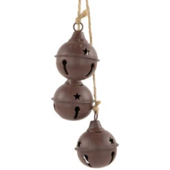 Northlight Cascading Christmas Jingle Bell Ornaments - 13.5" - Brown - Set Of 2 -Christmas Decor Sale northlight nj96012 02 51071.1723165688