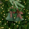 Northlight Christmas Bells With Pinecones And Plaid Bow Ornaments - 7" - Green - Set Of 2 2 Northlight Christmas Bells With Pinecones And Plaid Bow Ornaments - 7" - Green - Set Of 2 -Christmas Decor Sale northlight nj96014 styled 68510.1721868334