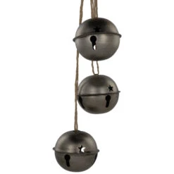 Northlight Jingle Bells With Plaid Bow Christmas Decoration - 20" - Silver -Christmas Decor Sale northlight nj96016 03 81057.1723857303