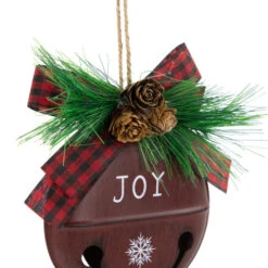 Northlight Snowflake "Joy" Jingle Bell Disc Ornaments - 5" - Set Of 2 -Christmas Decor Sale northlight nj96019 06 95376.1722041287