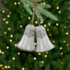 Northlight Embossed Bells Christmas Ornaments - 6" - White - Set Of 2 2 Northlight Embossed Bells Christmas Ornaments - 6" - White - Set Of 2 -Christmas Decor Sale northlight nj96022 styled 33427.1723857303