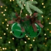 Northlight Jingle Bells With Bow And Pinecones Christmas Disc Ornaments - Green - 5" - Set Of 2 -Christmas Decor Sale northlight nj96025 styled 29143.1723684238