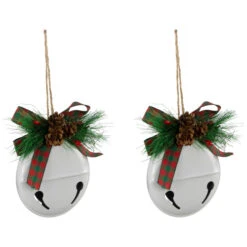 Northlight Jingle Bells With Bow And Pinecones Christmas Disc Ornaments - White - 5" - Set Of 2 13 Northlight Jingle Bells With Bow And Pinecones Christmas Disc Ornaments - White - 5" - Set Of 2 -Christmas Decor Sale northlight nj96026 05 04258.1723684237