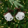 Northlight Jingle Bells With Bow And Pinecones Christmas Disc Ornaments - White - 5" - Set Of 2 1 Northlight Jingle Bells With Bow And Pinecones Christmas Disc Ornaments - White - 5" - Set Of 2 -Christmas Decor Sale northlight nj96026 styled 20251.1723684237