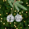 Northlight Antiqued Christmas Jingle Bell Ornaments - 3" - White - Set Of 2 -Christmas Decor Sale northlight nj96027 styled 38441.1722300801