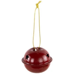 Northlight Snowflakes And Stars Christmas Jingle Bell Ornaments - 1.5" - Burgundy - 12ct -Christmas Decor Sale northlight nj96033 01 44756.1723165691