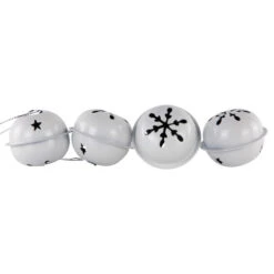Northlight Stars And Snowflakes Christmas Jingle Bell Ornaments - 1.5" - White - 12ct -Christmas Decor Sale northlight nj96034 02 48945.1723251957