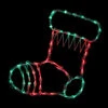 Northlight Lighted Stocking Silhouette Window Christmas Decoration - 18" - Red And Green -Christmas Decor Sale northlight nl01011 2 54152.1694620059