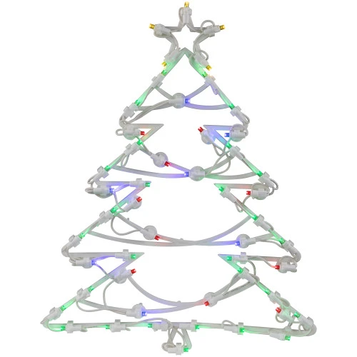 Northlight LED Lighted Christmas Tree Window Silhouette Decoration - 16" - Multicolor Lights 4 Northlight LED Lighted Christmas Tree Window Silhouette Decoration - 16" - Multicolor Lights - Image 2