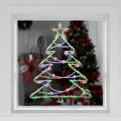 Northlight LED Lighted Christmas Tree Window Silhouette Decoration - 16" - Multicolor Lights 9 Northlight LED Lighted Christmas Tree Window Silhouette Decoration - 16" - Multicolor Lights -Christmas Decor Sale northlight nl01028 styled 01 33386.1699981074